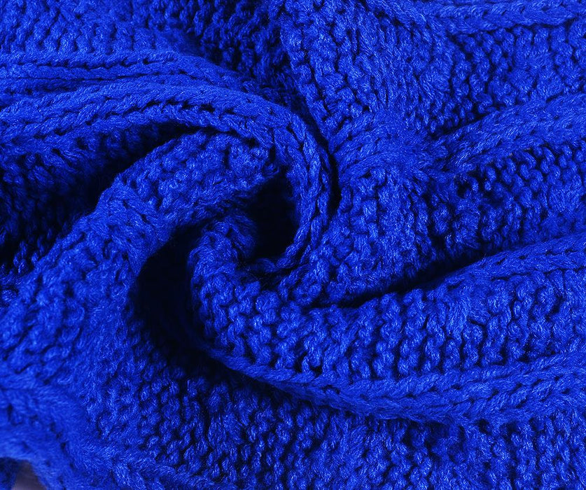 Royal Blue Knitted  scarf