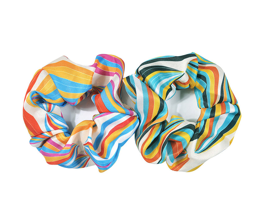 Playful striped Scrunchies - pack of 6pcs