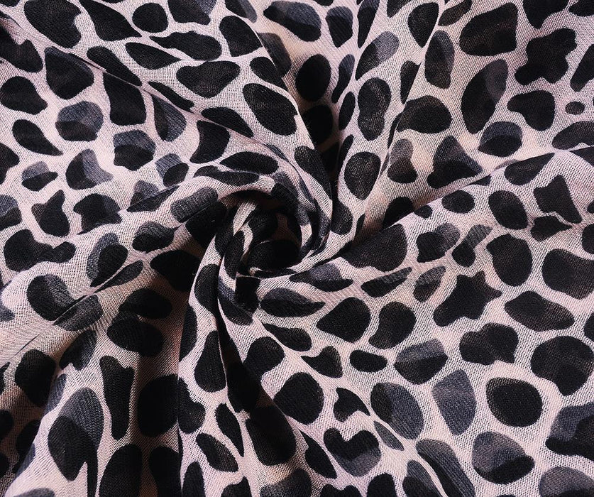 B&W Leopard print scarf