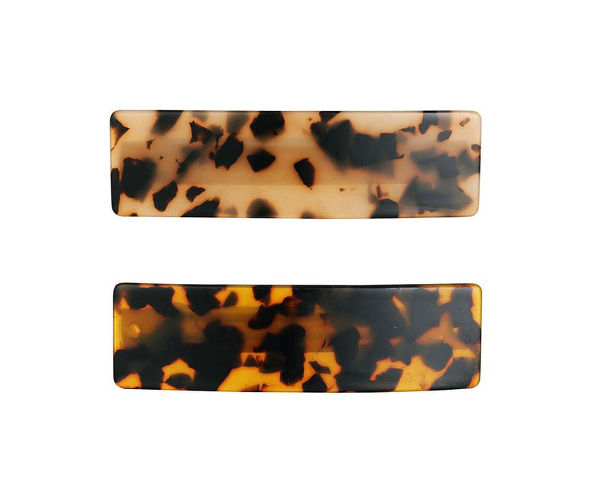 Tortoiseshell Barrette Hair Clip - pack of 2pcs