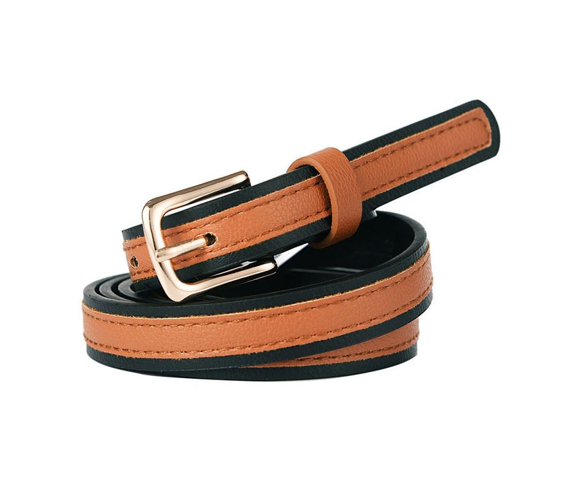 Tan with black edges belt -S/M