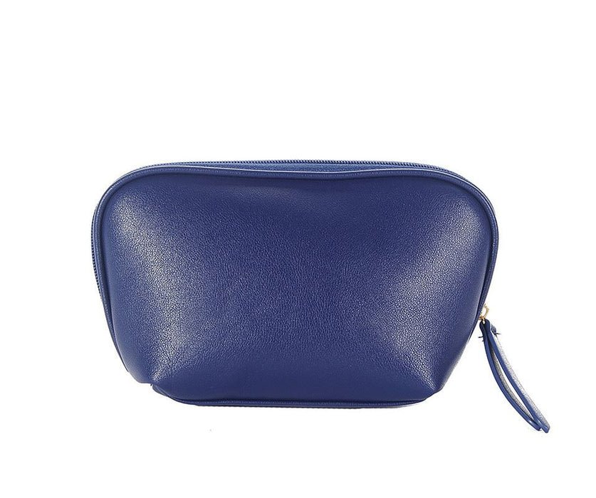 Blue Bird Embroidered Shell Shaped Makeup Bag