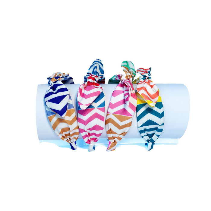 10pcs Mixed multicolour chevron headbands