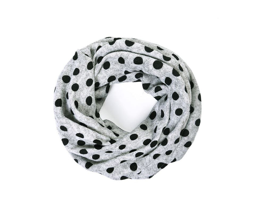 Grey Black dot snood/headband change to face covery