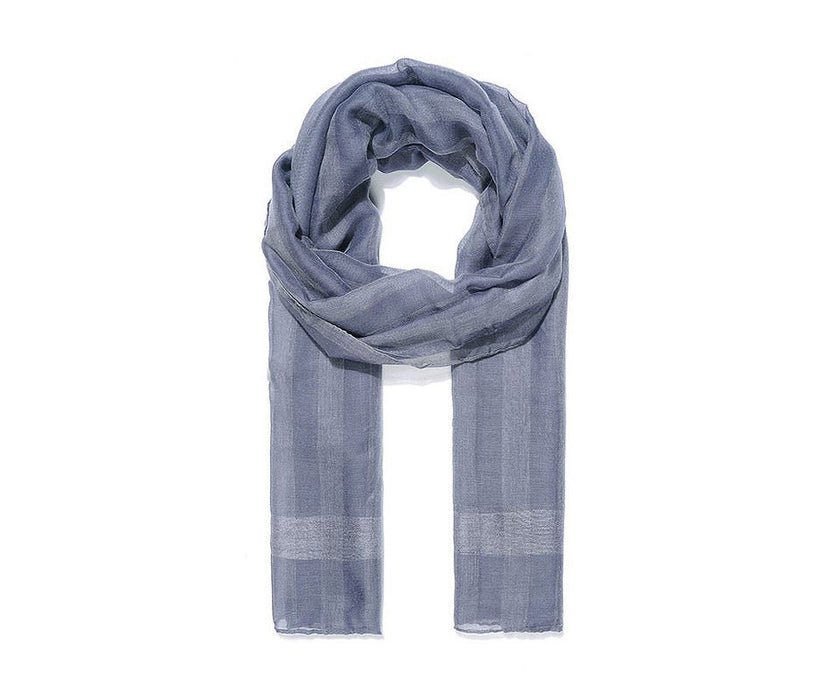 Grey Stripy Scarf