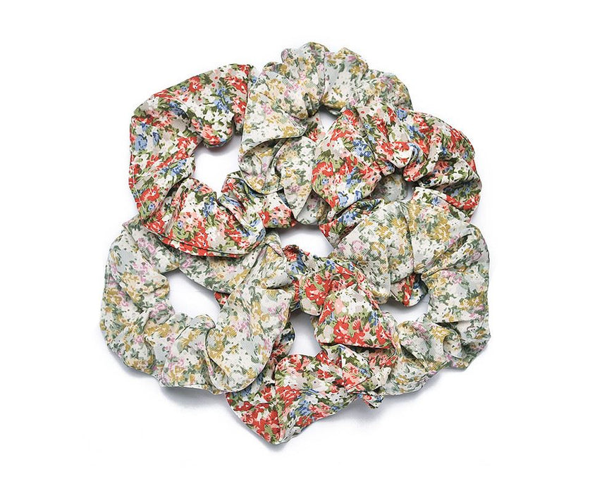 Ditsy Mix Scrunchies - 6pcs Pack